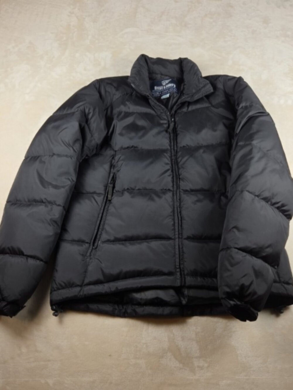 Steve & Barry’s Double Down Men’s Black Puffer Jacket Size Medium
